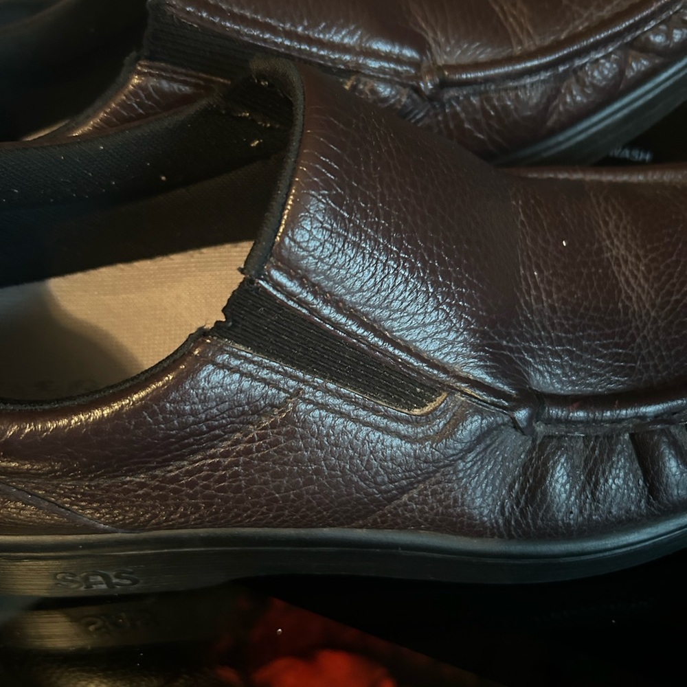 Men's Brown Leather Slip-On Shoes